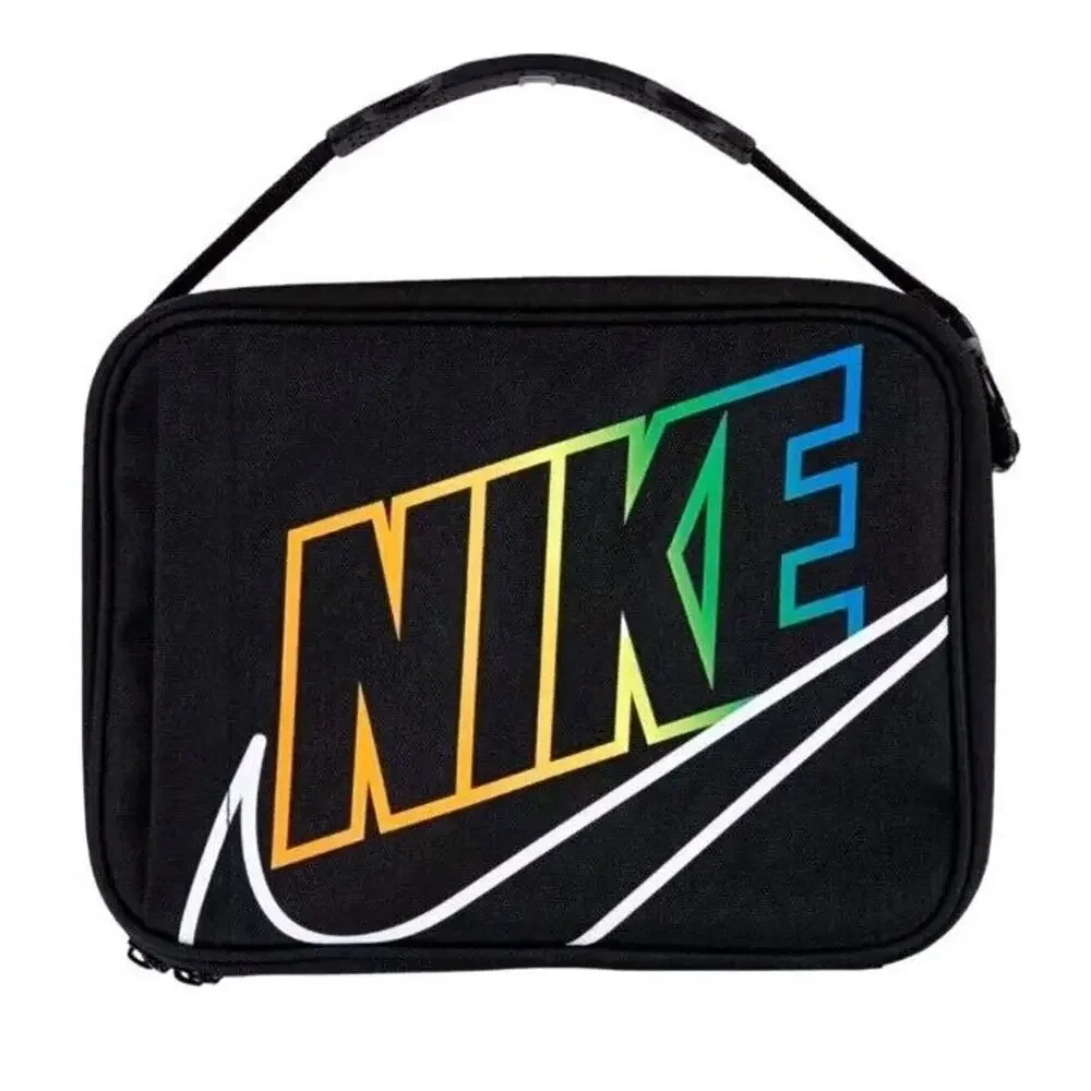 Nike Lunchbox Logo Graphic Rainbow Insulated Hard Shell Bag 4L New With Tags